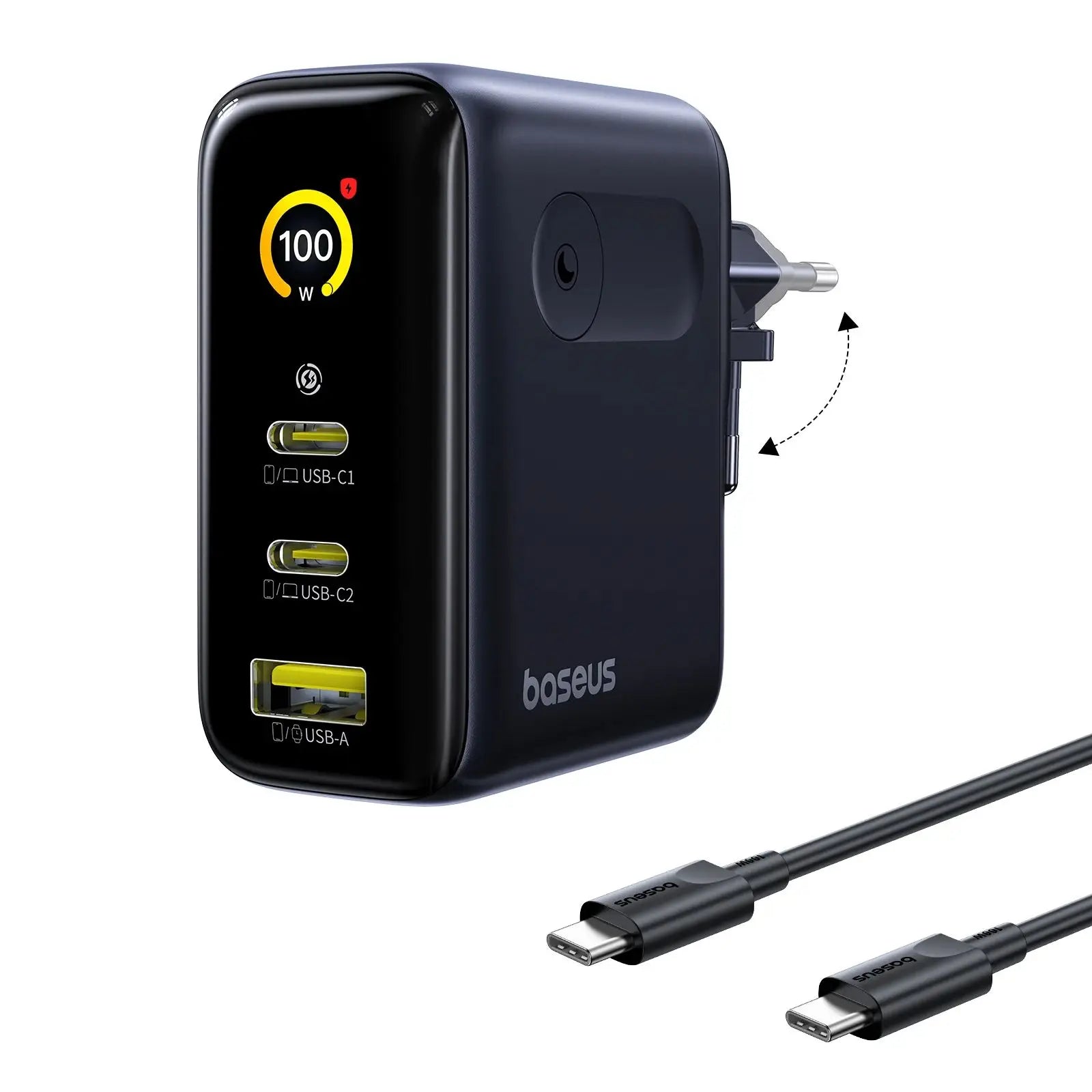 Baseus 100W Fast Charging Display Charger – USB-C for Phone & Tablet