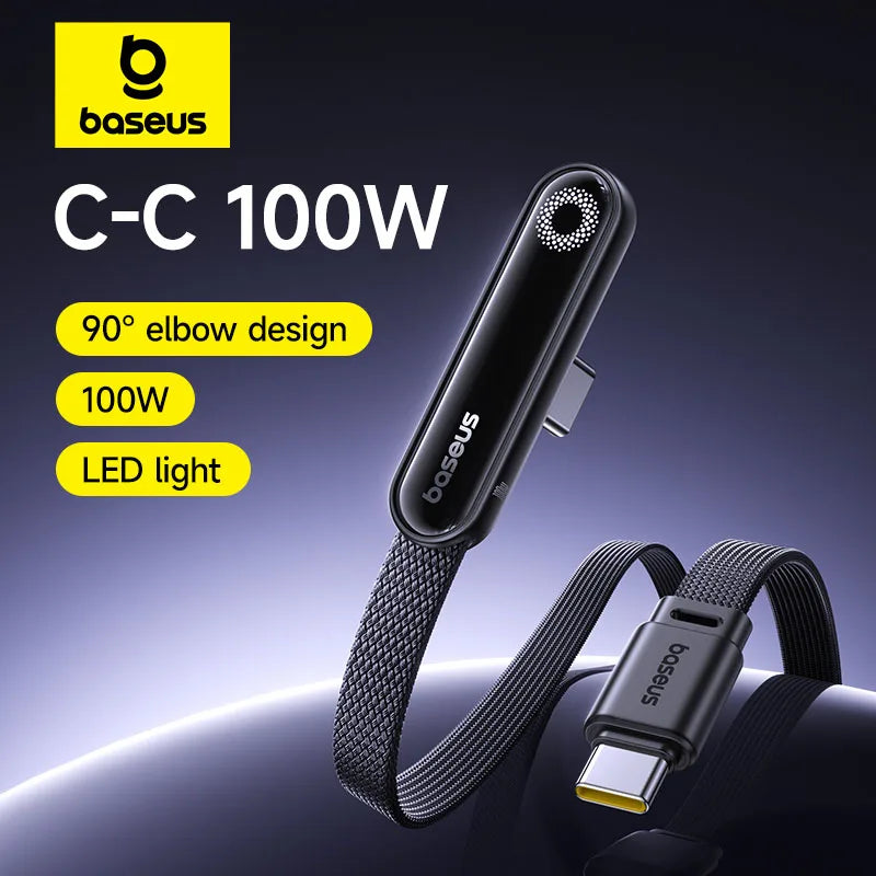 Baseus MVP3 100W Elbowed USB-C Fast Charging Cable