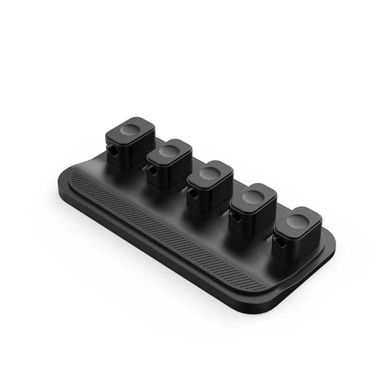 Magnetic Cable Clips – Silicone Wire Holder, 5-Pack for USB-C, Micro & Lightning