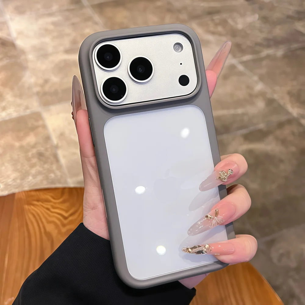 Intelligent Camera Touch Button Crystal Clear Phone Case for iPhone 17 Pro Max 17 Pro 17 Air Transparent Shockproof Cover Funda