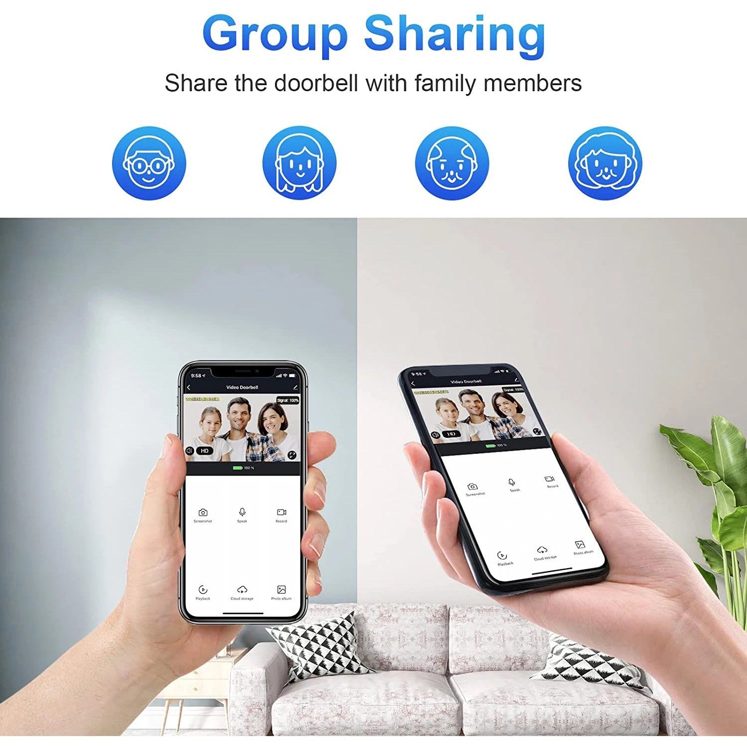Smart 1080p Wi-Fi Video Doorbell – Motion Detect & Night Vision