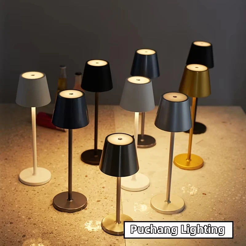 Rechargeable Desktop LED Lamp – Touch Control, Dimmable for Home & Hotel