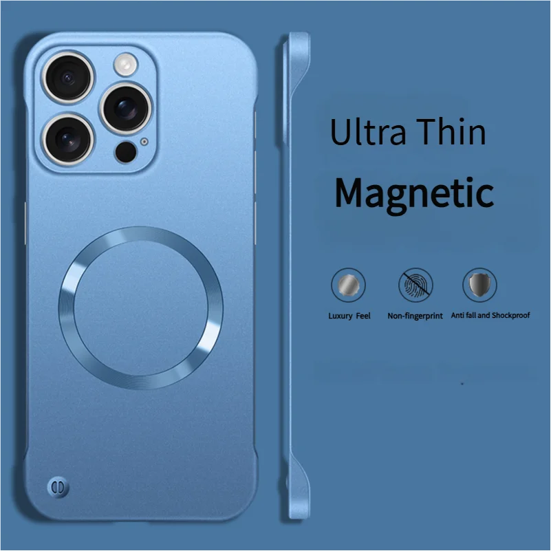 Ultra Slim Metallic Magsafe iPhone Case – Cooling Hard Cover
