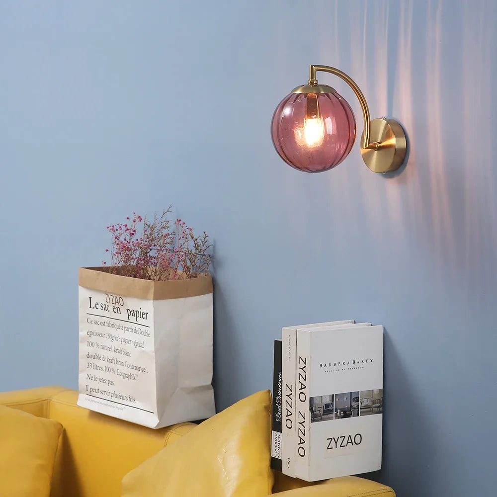 LED Wall Sconce – Minimalist Glass Lamp for Home