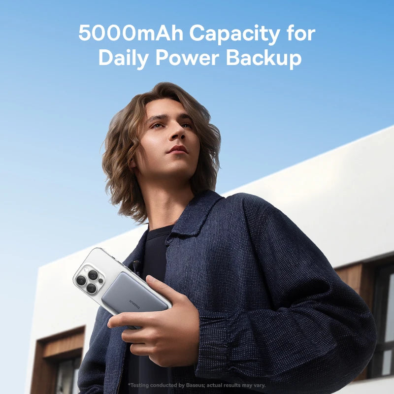 Ultra-Slim Baseus Magnetic Power Bank – 5000mAh