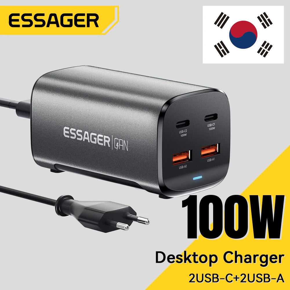 Essager PD & QC 100W USB-C Charger for Laptop & Phone