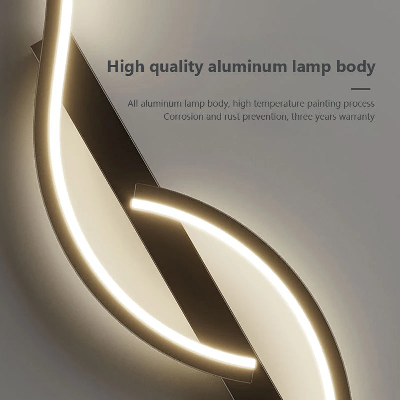 Modern Minimalist Wall Lamp – LED Strip for Home