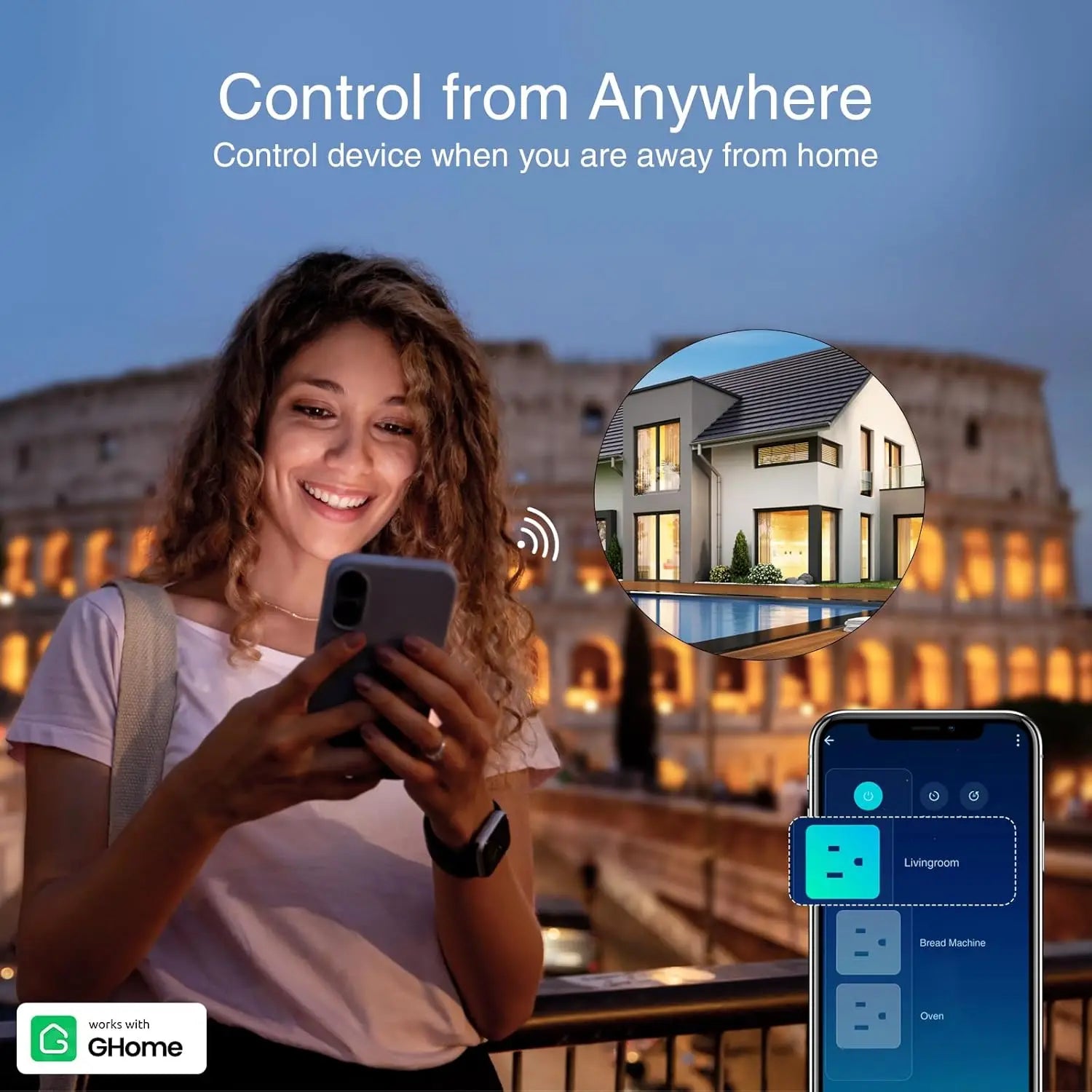 Wireless Smart Power Strip – Surge Protector with USB for Home & Office