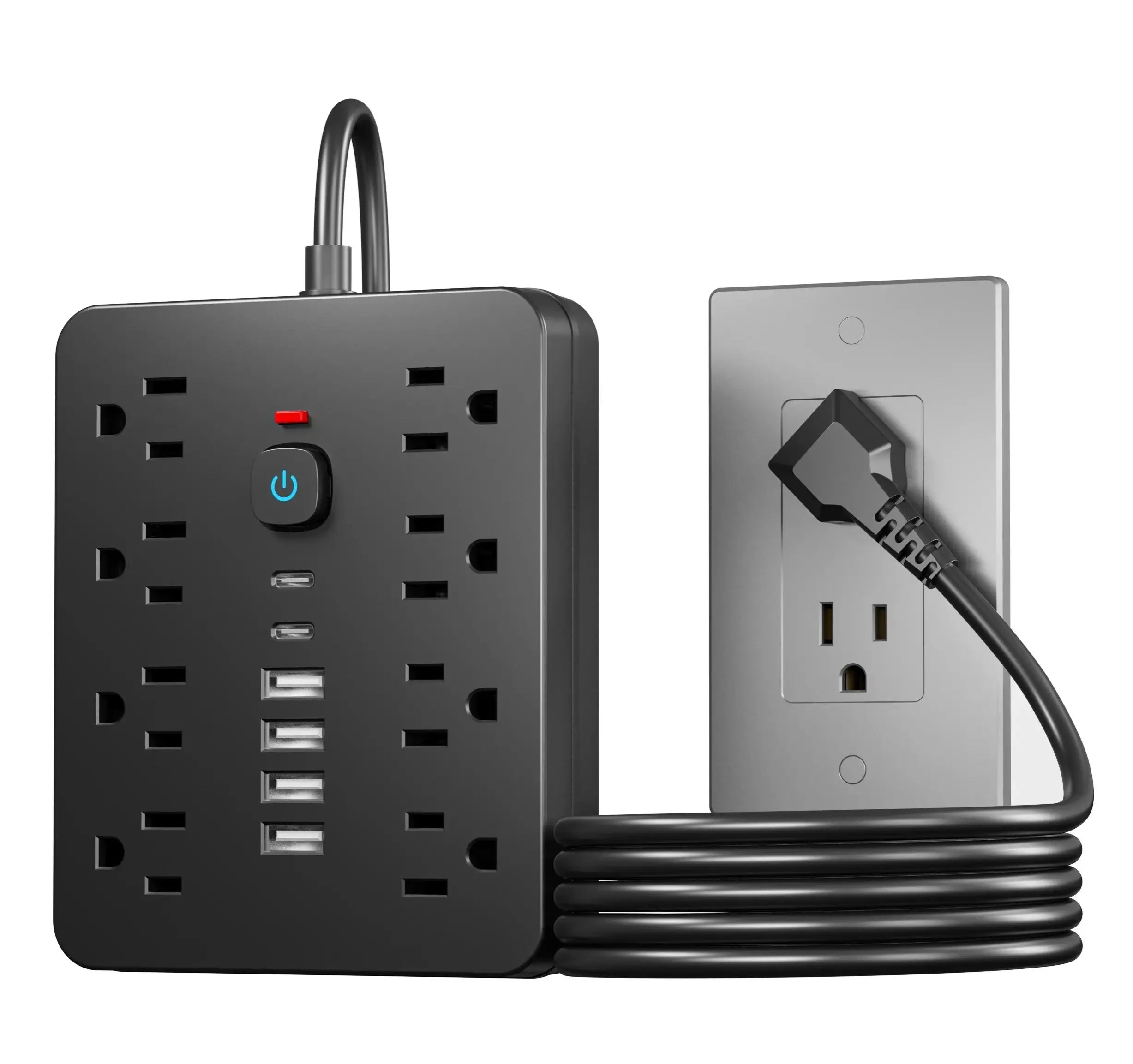 Power Strip with Surge Protection 8 AC & 4 USB-C Charging