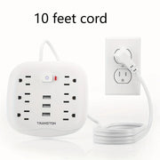 TRANSTON 6-Outlet Power Strip with USB & Surge Protection