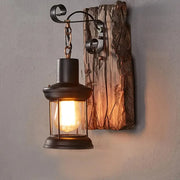 Rustic Wall Lamp – Industrial Wood & Metal Wall Sconce
