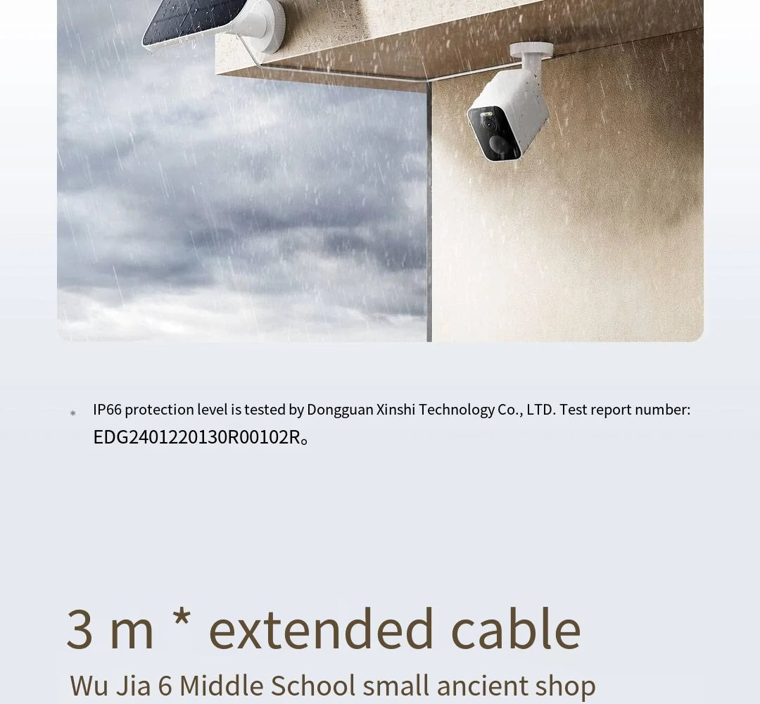 Mijia Xiaomi BW500 Outdoor Camera 2.5K HD Shooting 10M Night Vision AI Smart Protection IP67 Waterproof Long Battery Life