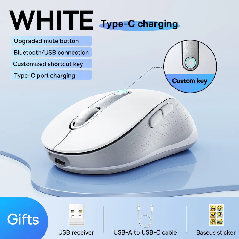 Baseus Wireless Rechargeable Mouse – Ergonomic & Bluetooth