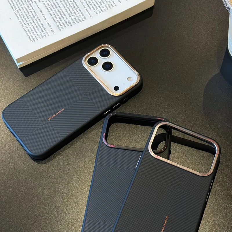 MagSafe iPhone Case – Carbon Fiber Texture, Wireless Charging