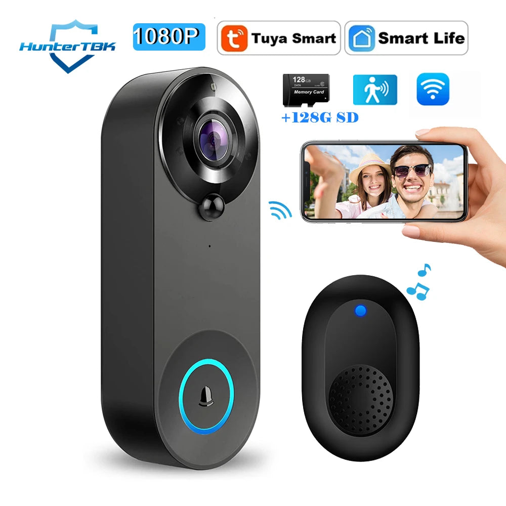 Smart 1080p Wi-Fi Video Doorbell – Motion Detect & Night Vision