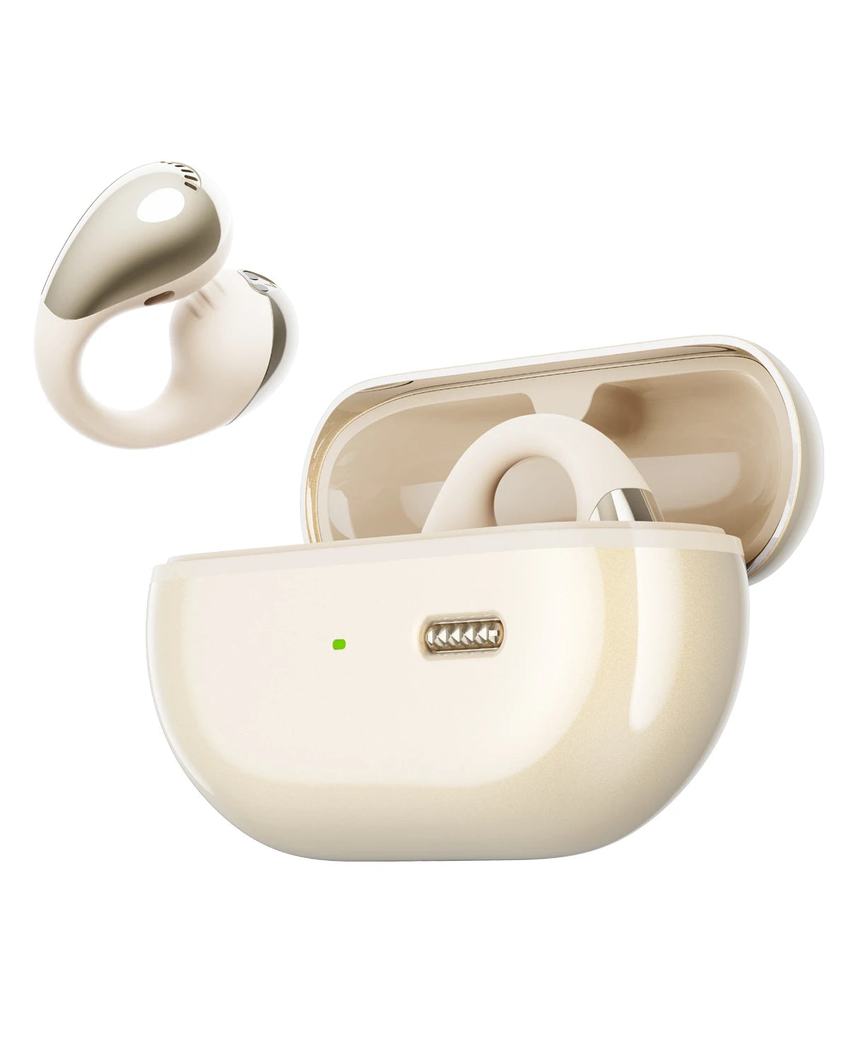 SOUNDPEATS PearlClip Pro Open-Ear Wireless Earbuds – Bluetooth 5.4, AI ENC Calls & IPX5