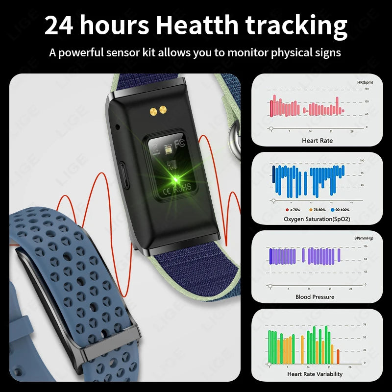 Smart Fitness Tracker Bracelet – Heart Rate & Pedometer