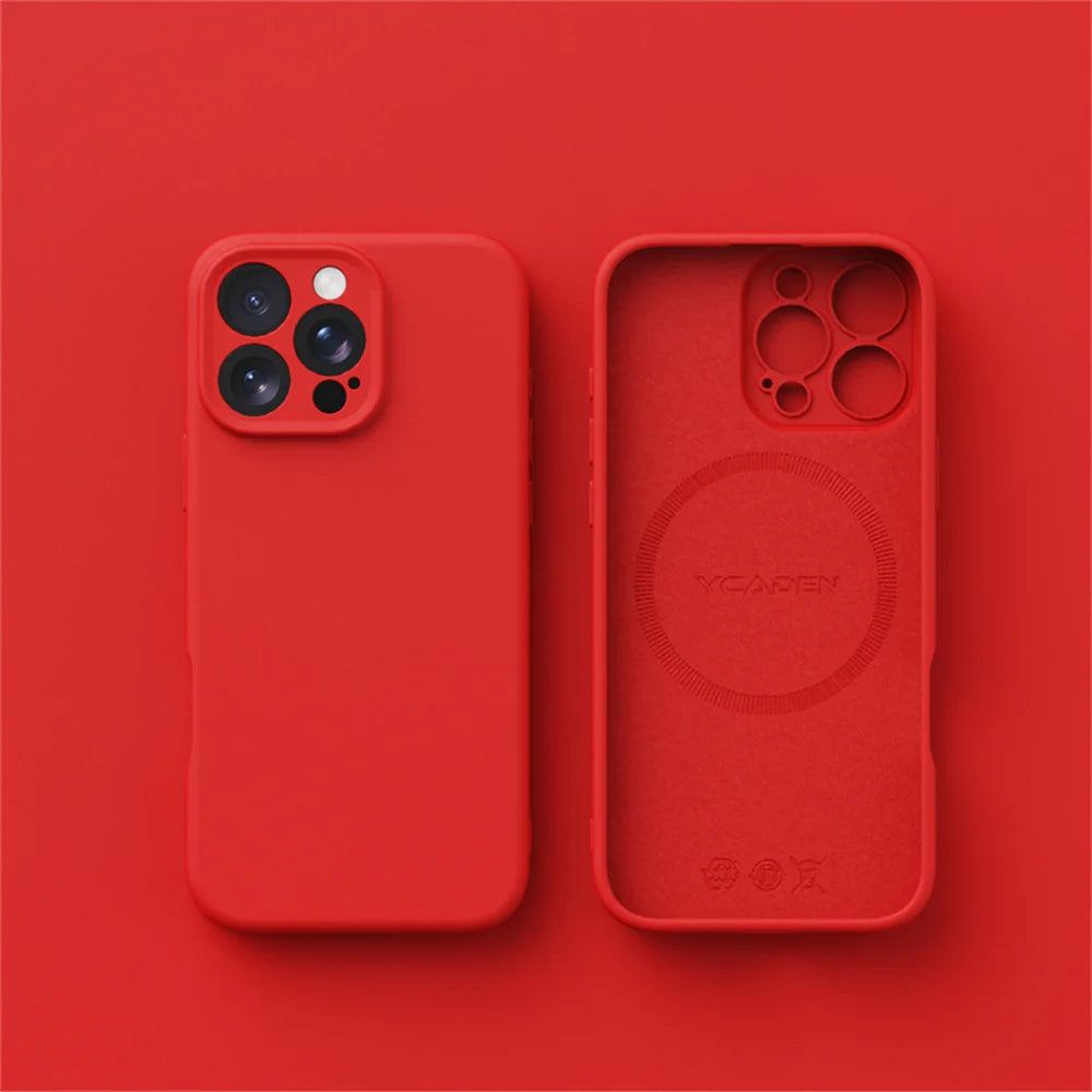 Luxury MagSafe Silicone Case – Smooth iPhone Cover