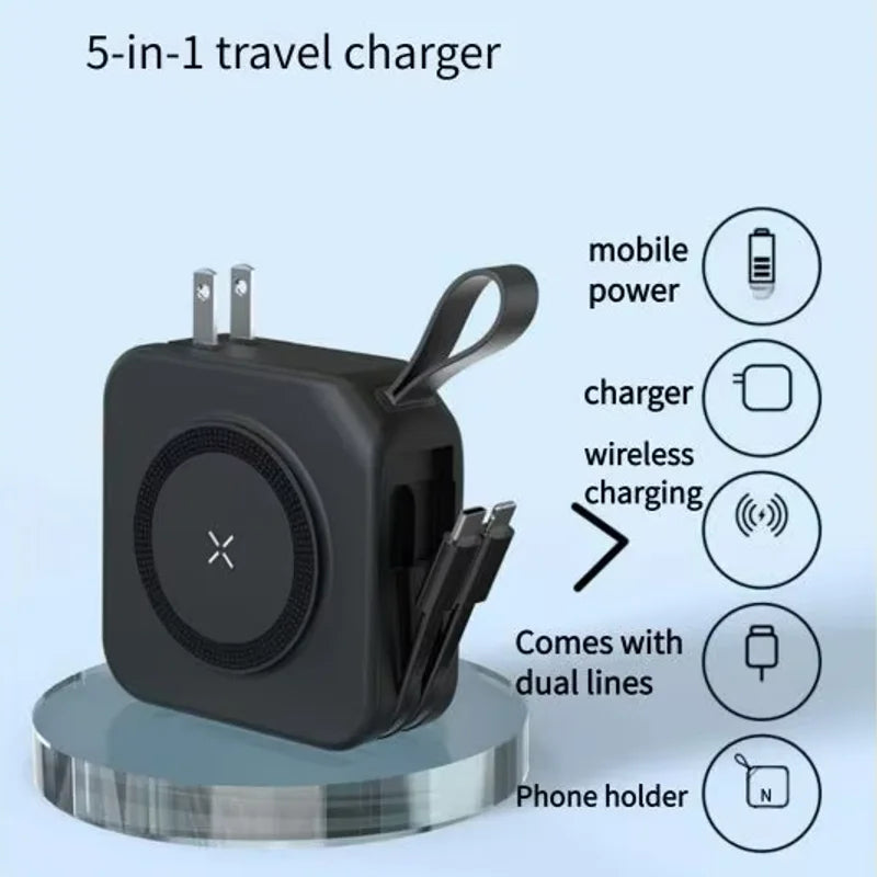 Portable 10000mAh Magnetic Power Bank – Fast Charging for iPhone 14 Mini