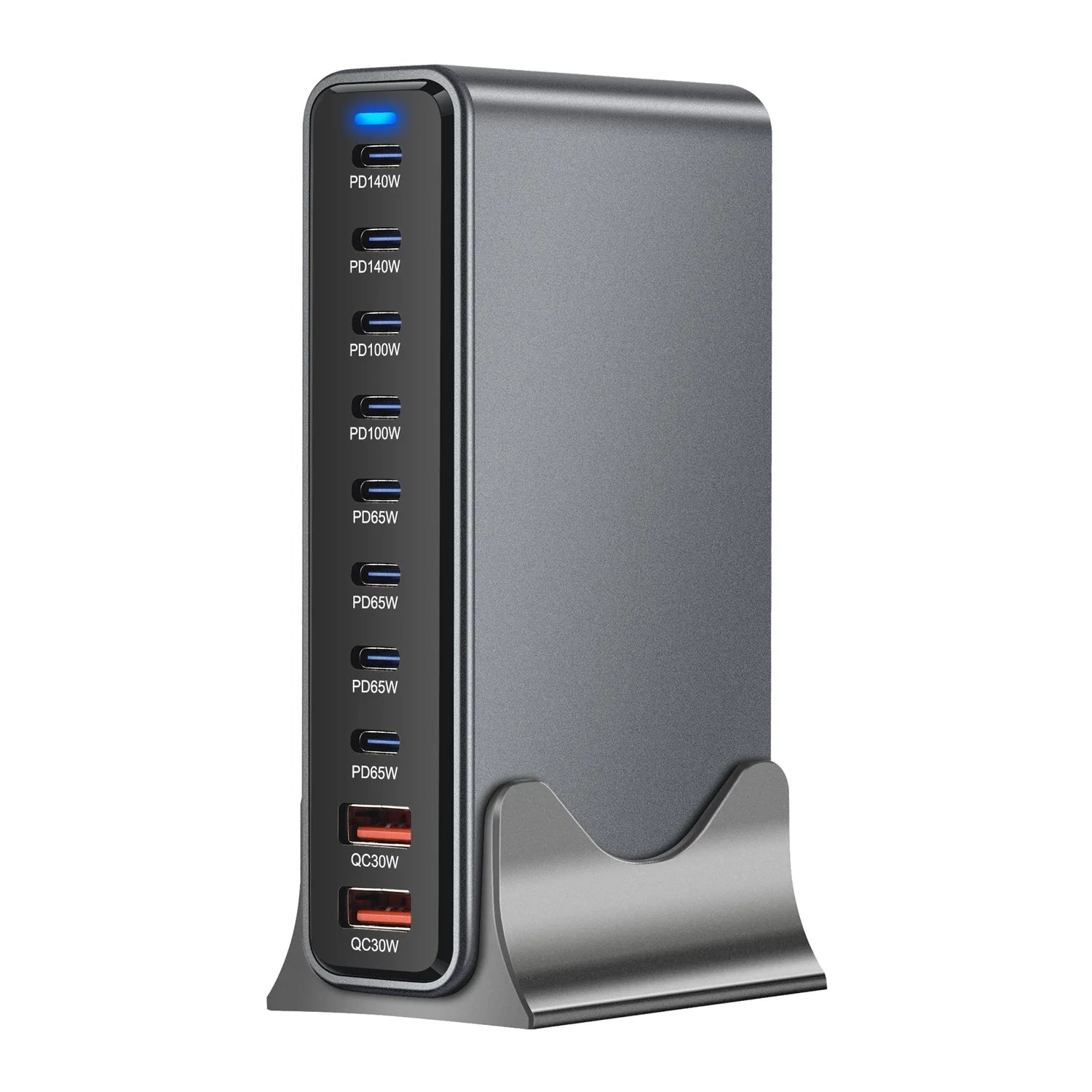 800W GaN 10-Port USB-C Fast Desktop Charger – PD3.1 for iPhone, Samsung & Laptop
