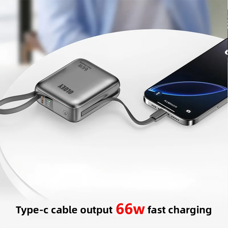 66W 100000mAh Power Bank Fast Charging PD 22W Portable Mini PowerBank for iPhone 17 16 15 Xiaomi External Battery Charger