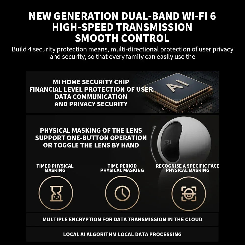 Xiaomi Smart Camera C700 8MP 4K Ultra HD Indoor WiFi 6 AI Human Detection Baby Cry Alert 2-WayTalk Night Vision Mi Home Security