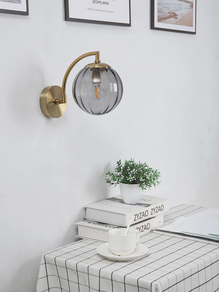 LED Wall Sconce – Minimalist Glass Lamp for Home