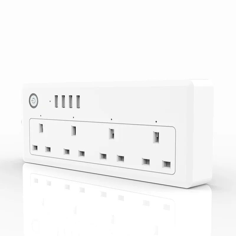 Zigbee Smart Power Strip – 1- 4 AC Outlets & 4 USB Charging Ports