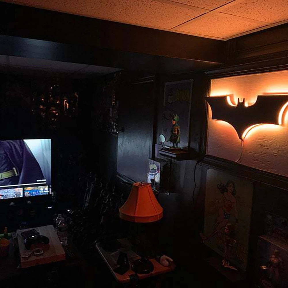 3D Bat Wall Lamp – RGB LED, Remote Control
