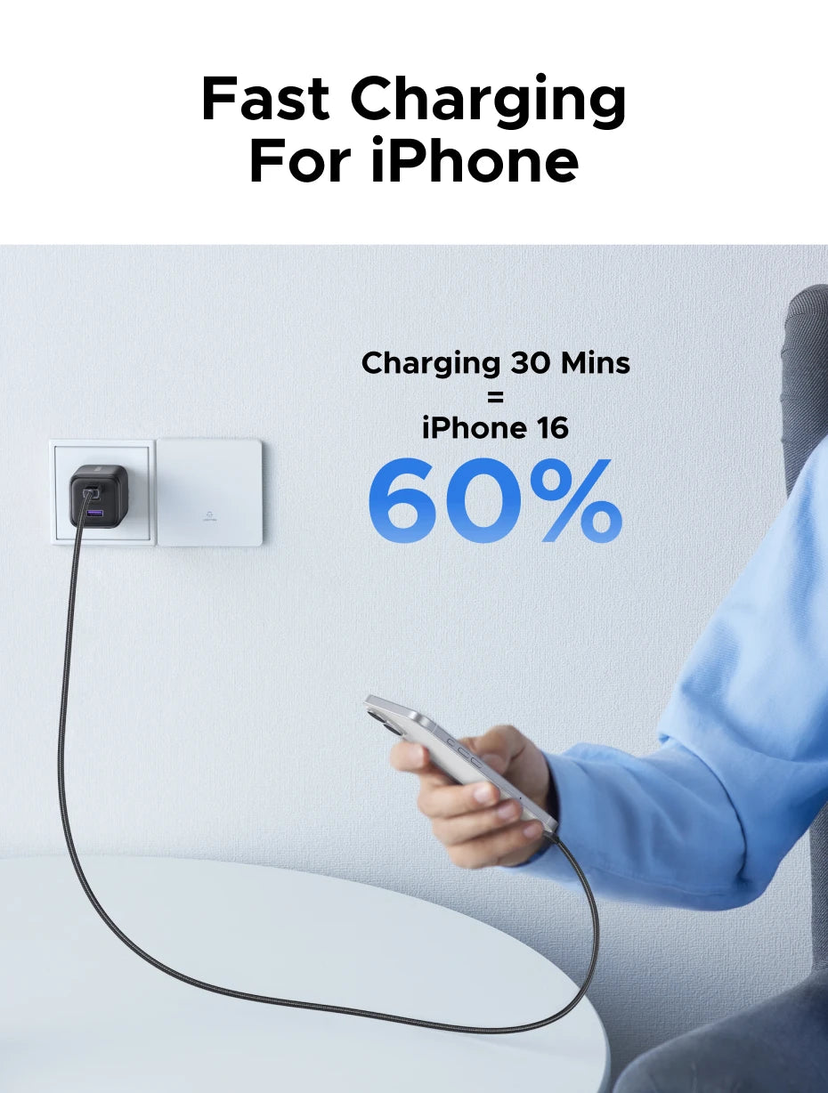 UGREEN 45W GaN USB-C Charger – PD3.0 PPS Fast Charging