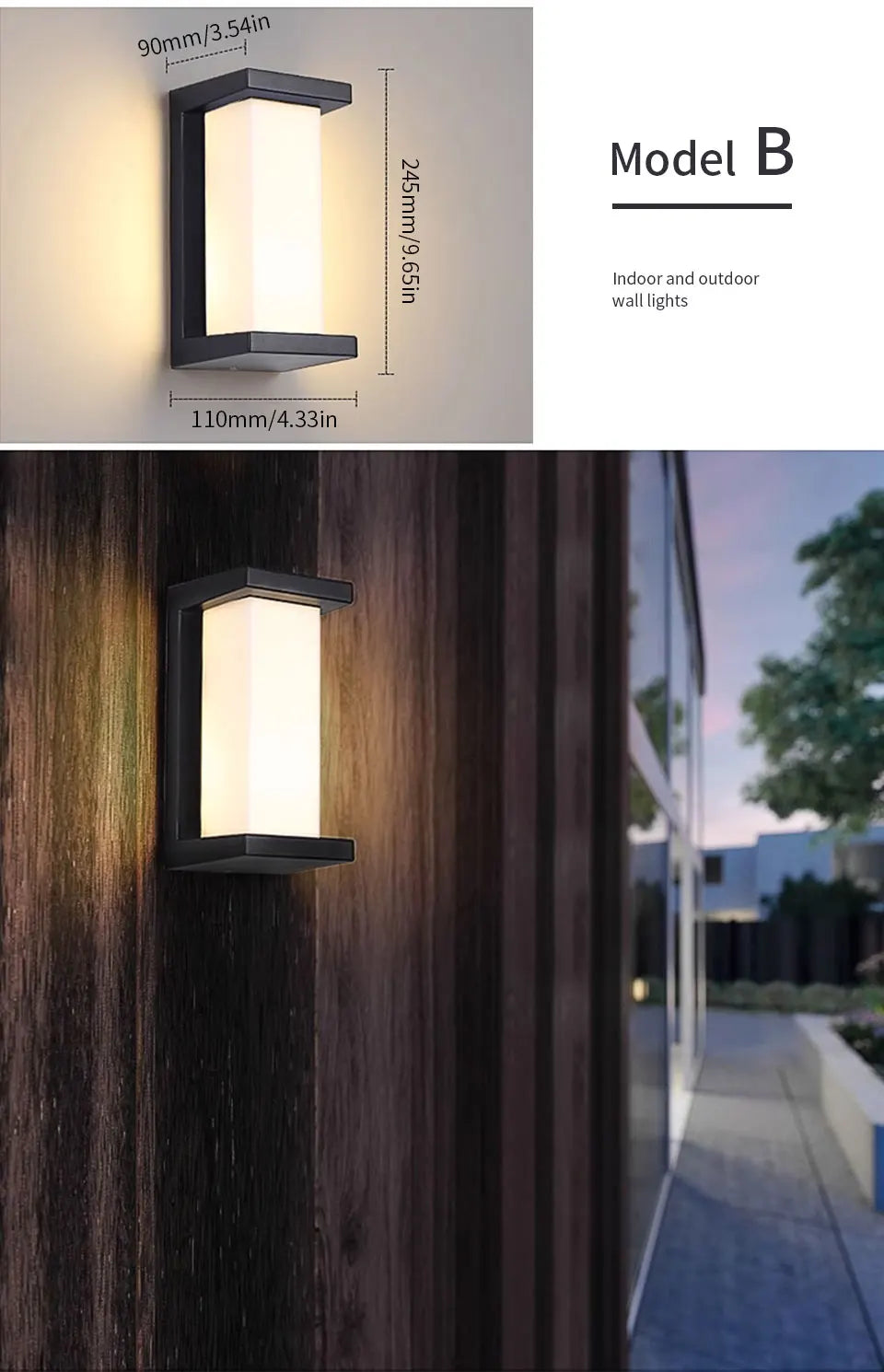 Outdoor Wall Light – Modern LED, AC110-220V, Sensor
