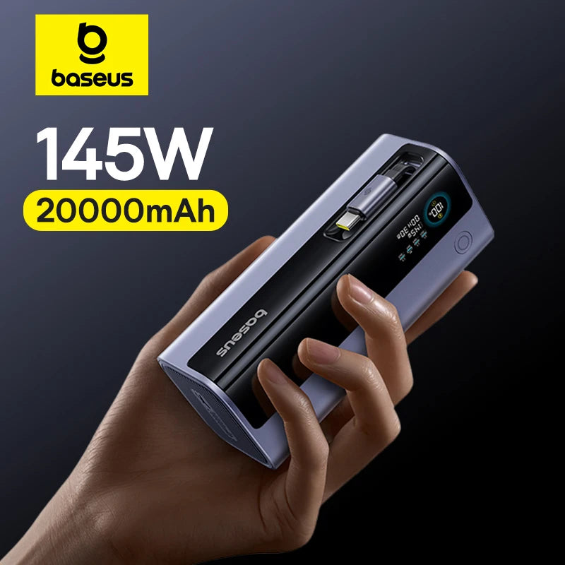 Baseus 20,000mAh Portable Charger – 145W Fast Charge