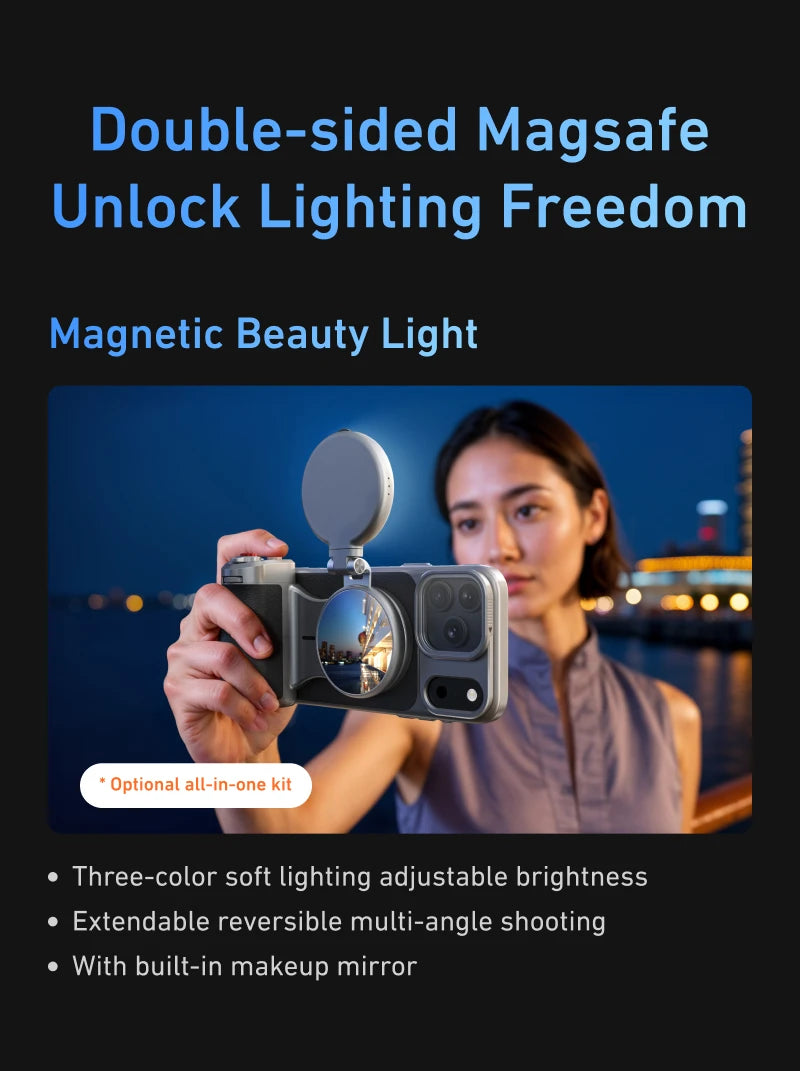 Magnetic Master Grip for iPhone 17 Pro – TELESIN Phone Camera Handle Kit