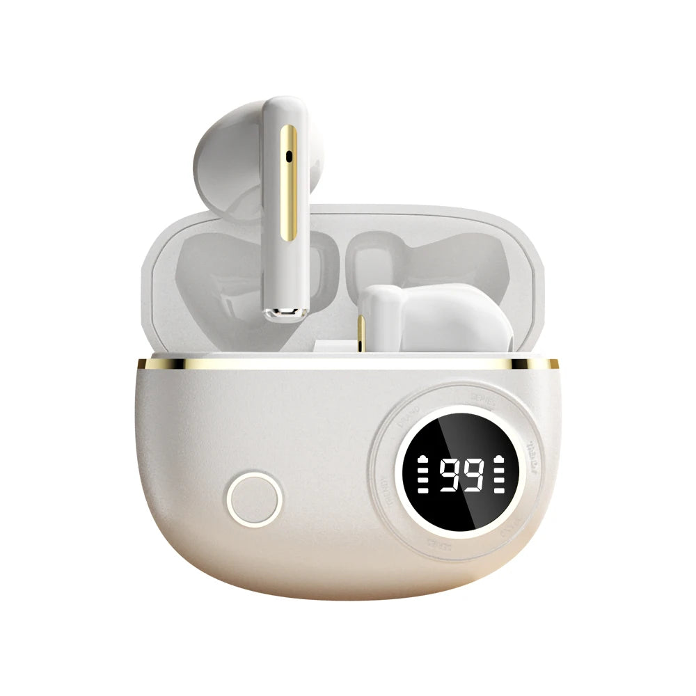 TWS Wireless Bluetooth Earbuds – LED Display, Noise Reduction & IPX Waterproof Sports Headphones