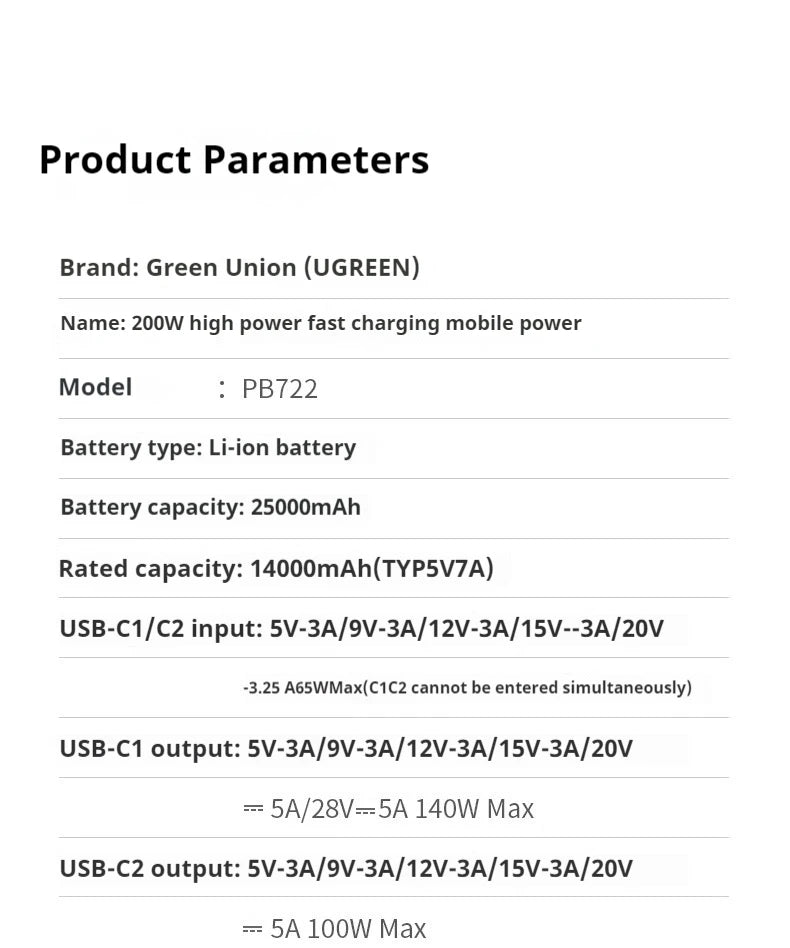 UGREEN Nexode 130W Portable Power Bank 20000mAh