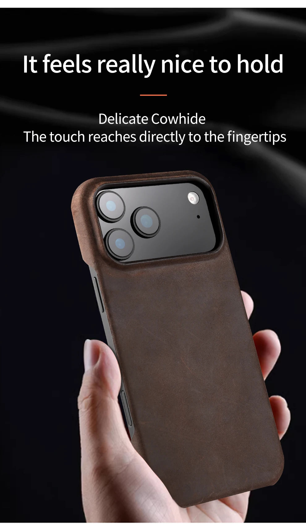 Retro Genuine Pull-Up Leather Magnetic Case – iPhone 15–17 Series