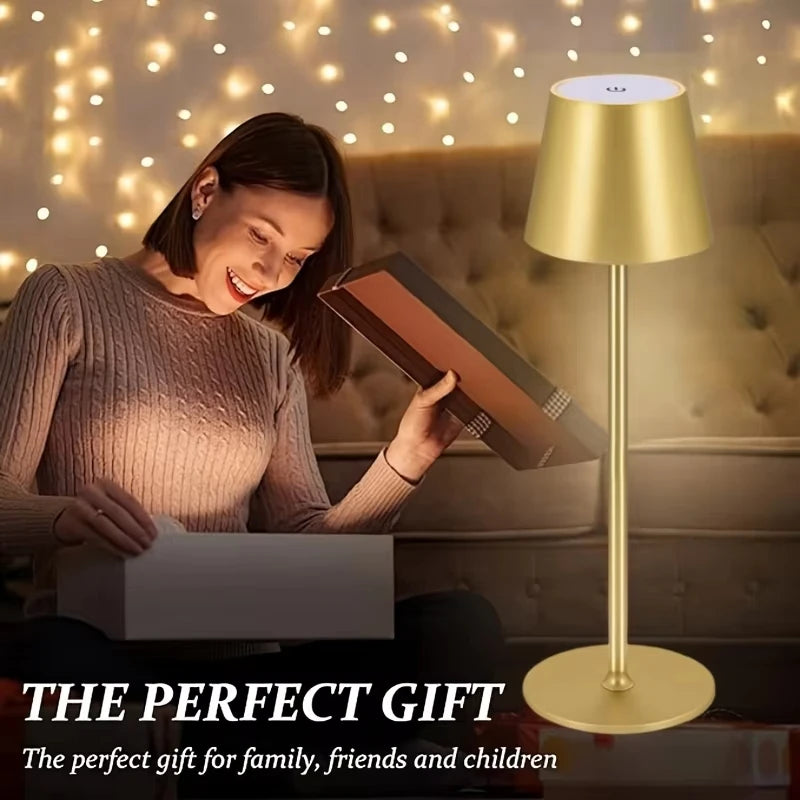 Rechargeable Desktop LED Lamp – Touch Control, Dimmable for Home & Hotel