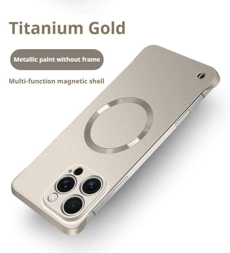 Ultra Slim Metallic Magsafe iPhone Case – Cooling Hard Cover