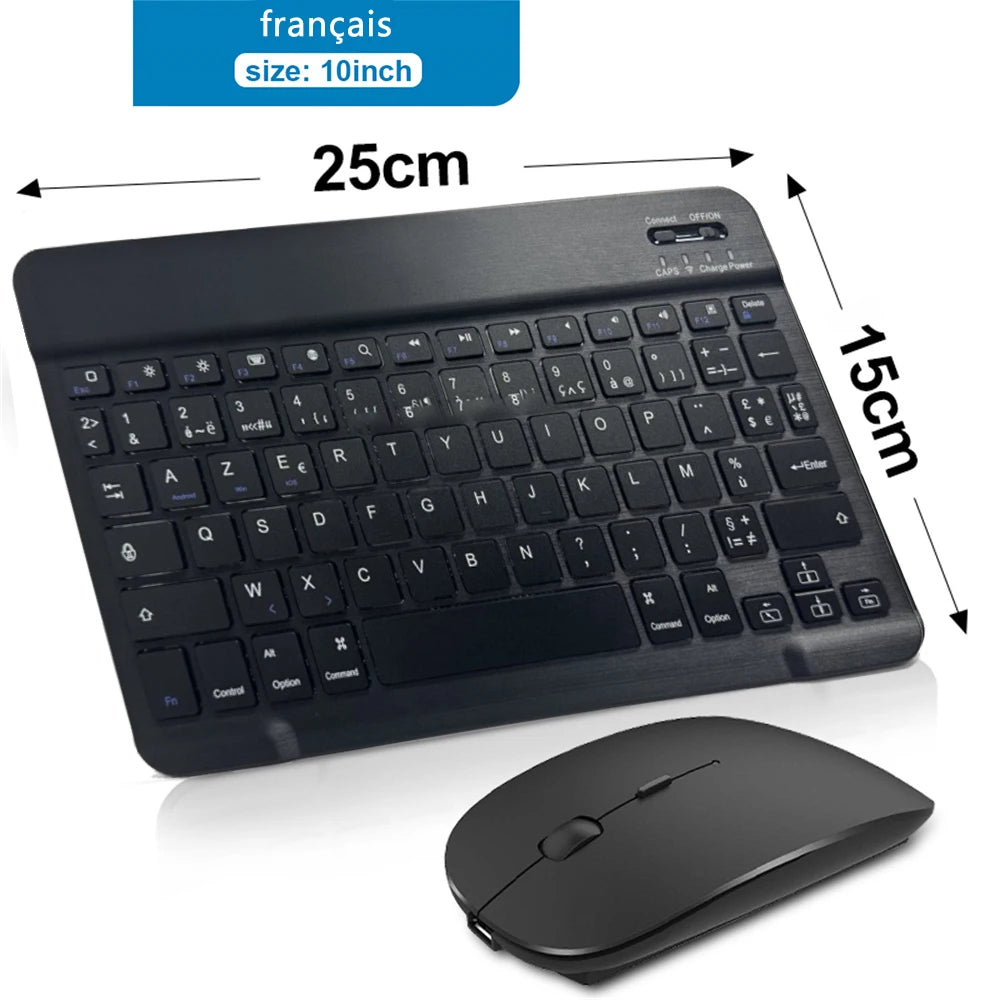 Wireless Keyboard Mouse Combo – iPad, Android, Windows Tablet, Multi-Language