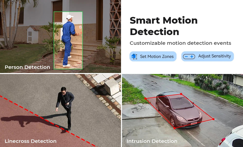 Outdoor PTZ Security Camera – 8MP 4K, AI Face Detection, Color Night Vision