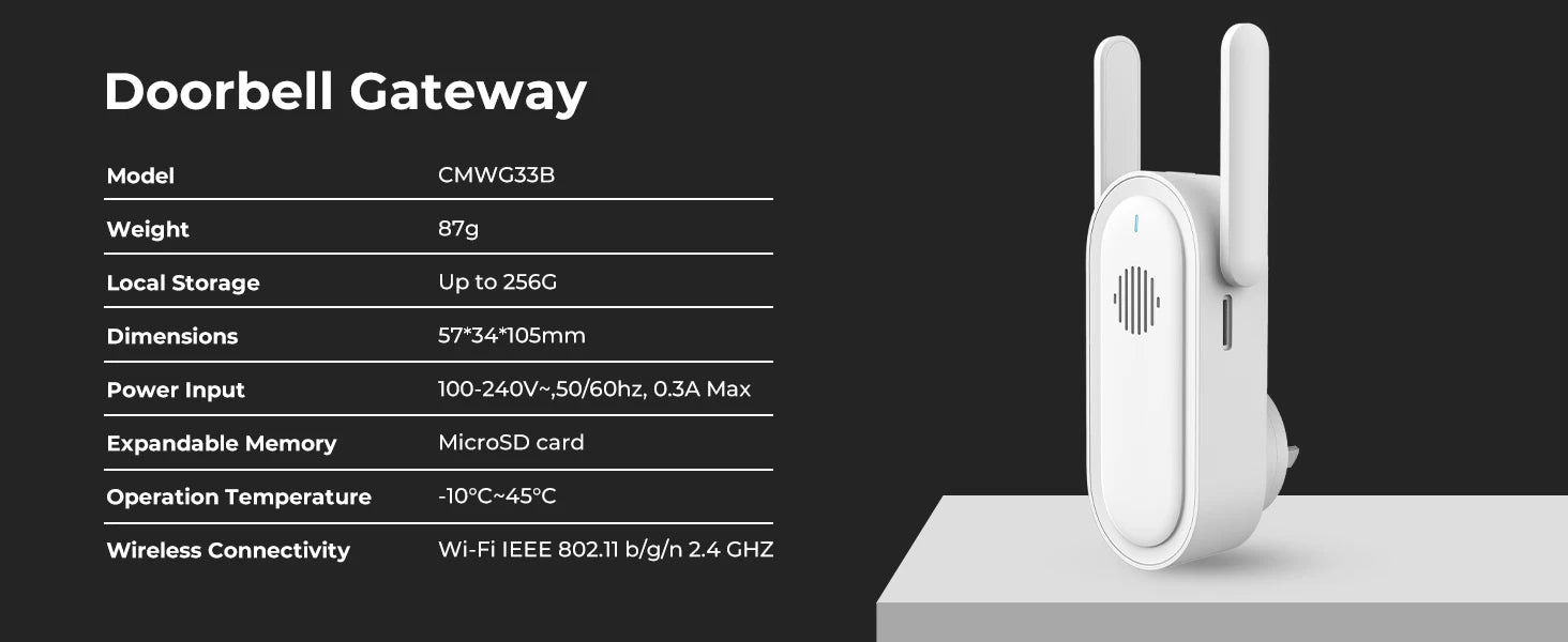 Smart Home Doorbell Camera IMILAB – Instant Alerts, 2.5K Security, 5200mAh Battery