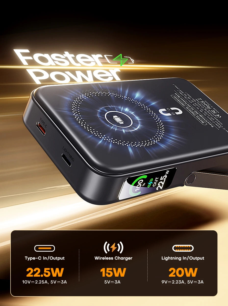 QOOVI Qi2 20W Wireless Power Bank 10000mAh