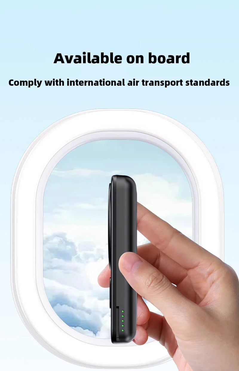Portable 3-in-1 Wireless Charger – 10000mAh Power Bank for Apple Devices