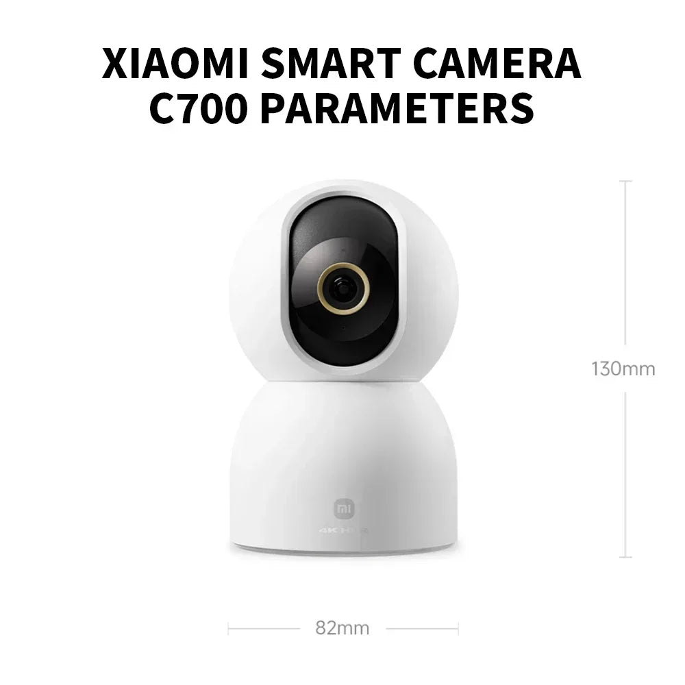 Xiaomi Smart Camera C700 8MP 4K Ultra HD Indoor WiFi 6 AI Human Detection Baby Cry Alert 2-WayTalk Night Vision Mi Home Security