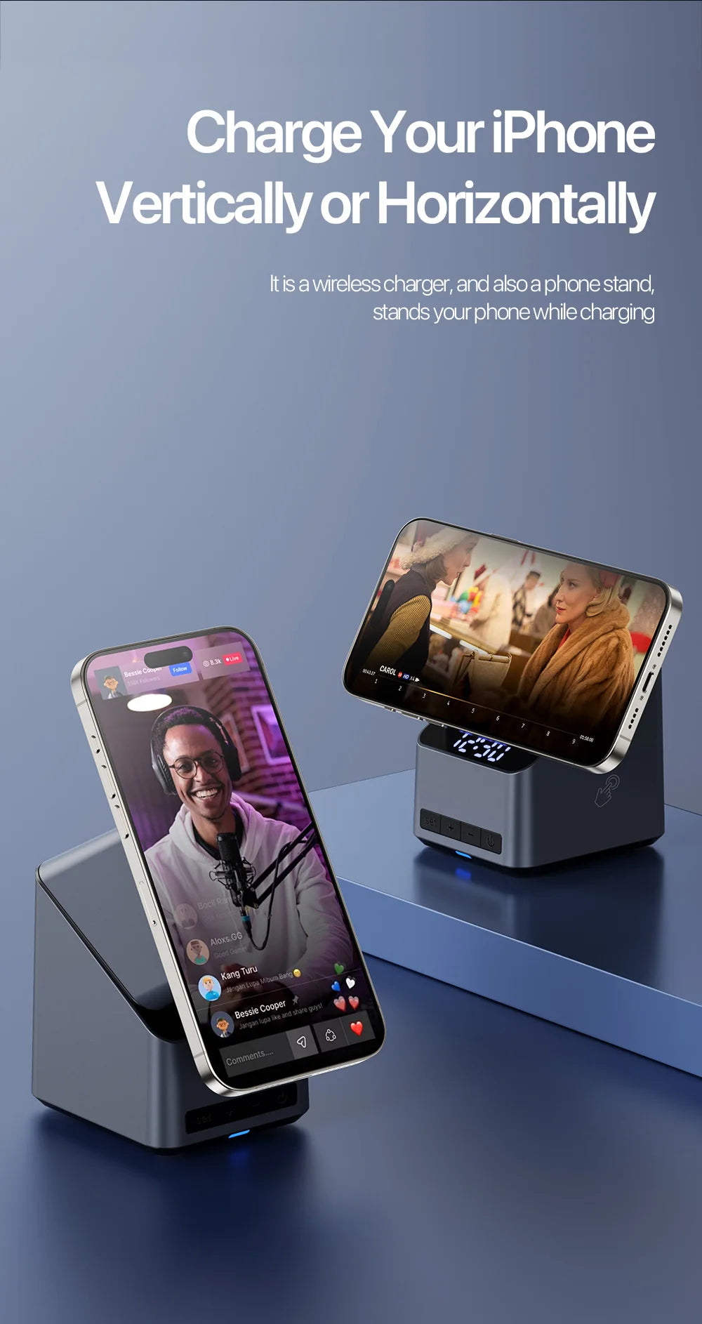 4-in-1 Magnetic Auto-Rotation Wireless Charger – iPhone, Apple Watch & AirPods