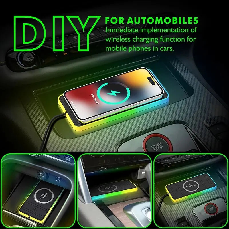 Silicone Car Wireless Charger – 15W, Non-Slip Pad