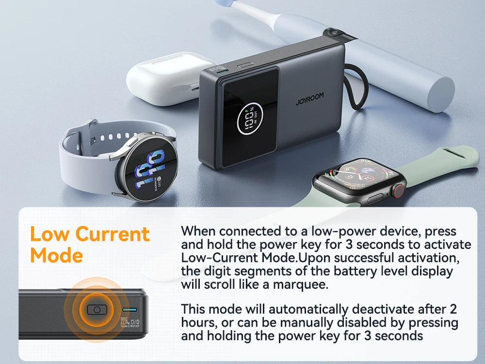 10000mAh Fast Charging Power Bank – Joyroom with Retractable Type-C Cable