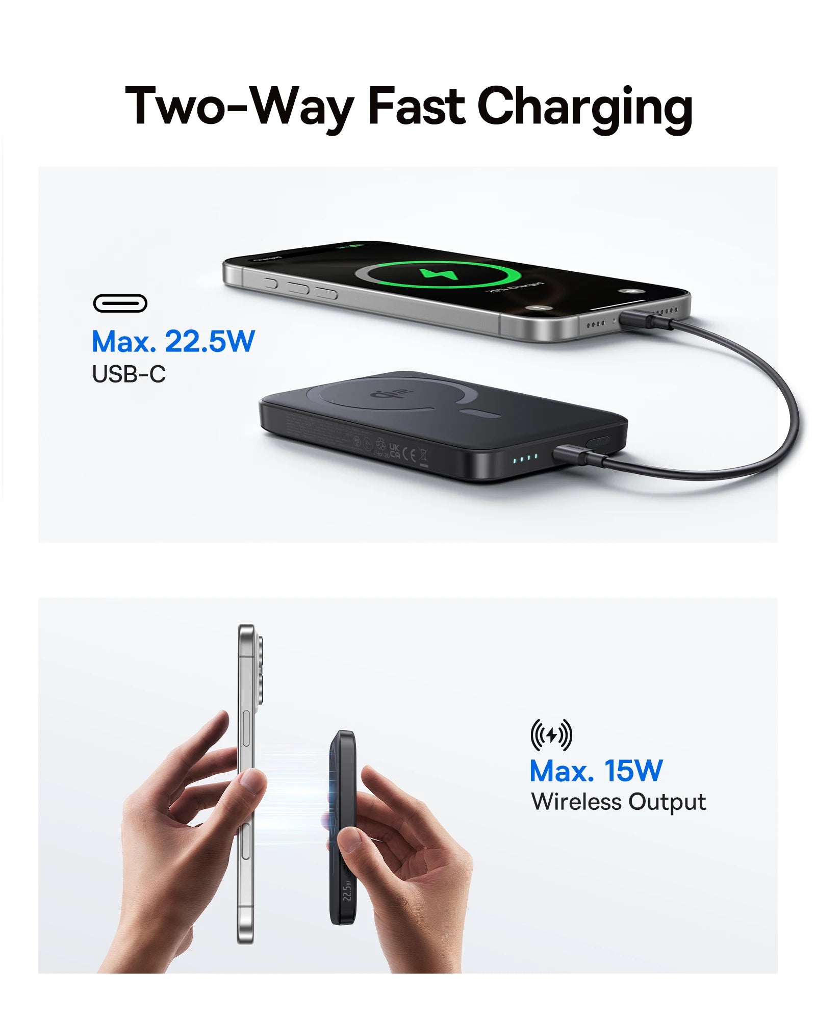 Baseus Qi2 Magnetic Power Bank 10000mAh – Fast Wireless & Wired Charging