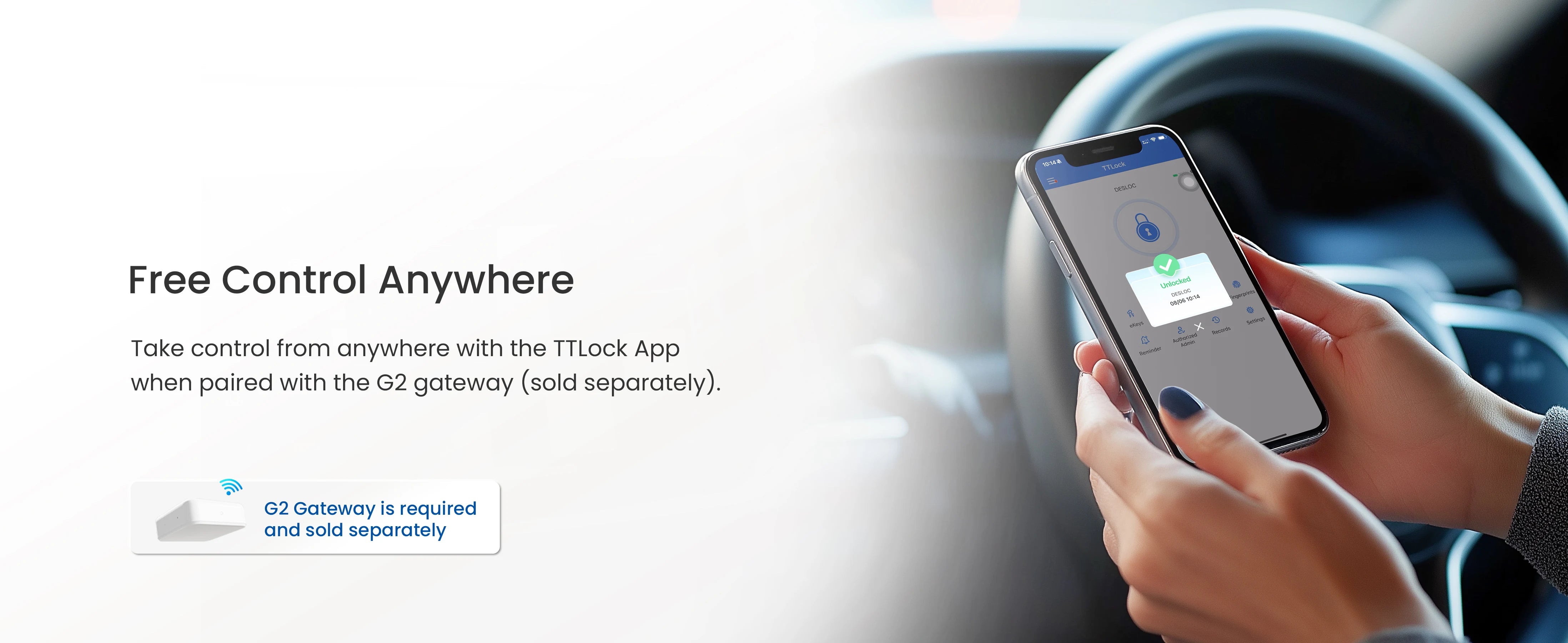 DESLOC Smart Fingerprint Door Lock – App & Touchscreen Control