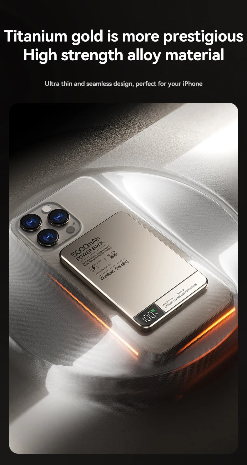 Magnetic Wireless Power Bank – Fast Charging for Magsafe iPhone